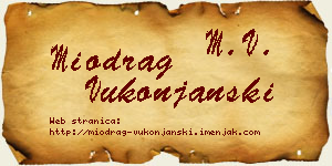 Miodrag Vukonjanski vizit kartica